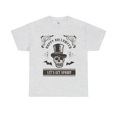 HAPPY HALLOWEEN Lets Get Spooky! Graphic Unisex Heavy Cotton Tee