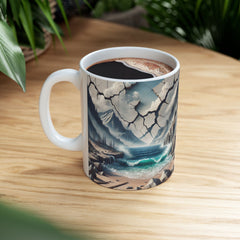 Serene Ocean Beach Nature-Inspired Ceramic Mug - 11oz & 15oz Options