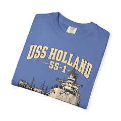 USS Holland SS-1 Submarine Vintage Graphic T-Shirt — Navy History Tee