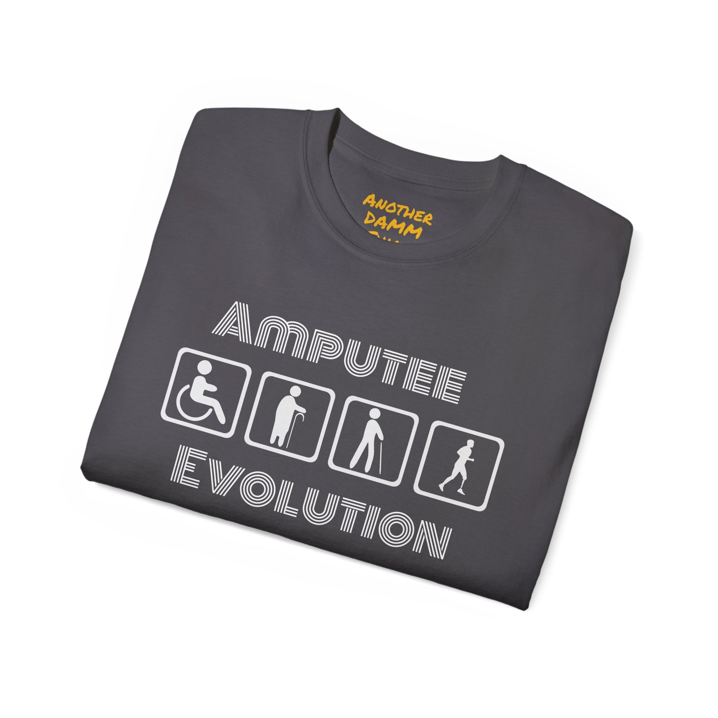 Amputee Evolution - Unisex Ultra Cotton Tee | Amputee, Leg Amputee, Limb Awareness, Prosthetic, Gift For Him, Gift For Her, Motivational Tee