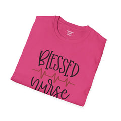 Blessed Nurse - Unisex Softstyle T-Shirt | Nurse Awareness, Medical Wear, Gift For Her, Scrubs Tee, Medical Staff Gift, Registered Nurse, RN