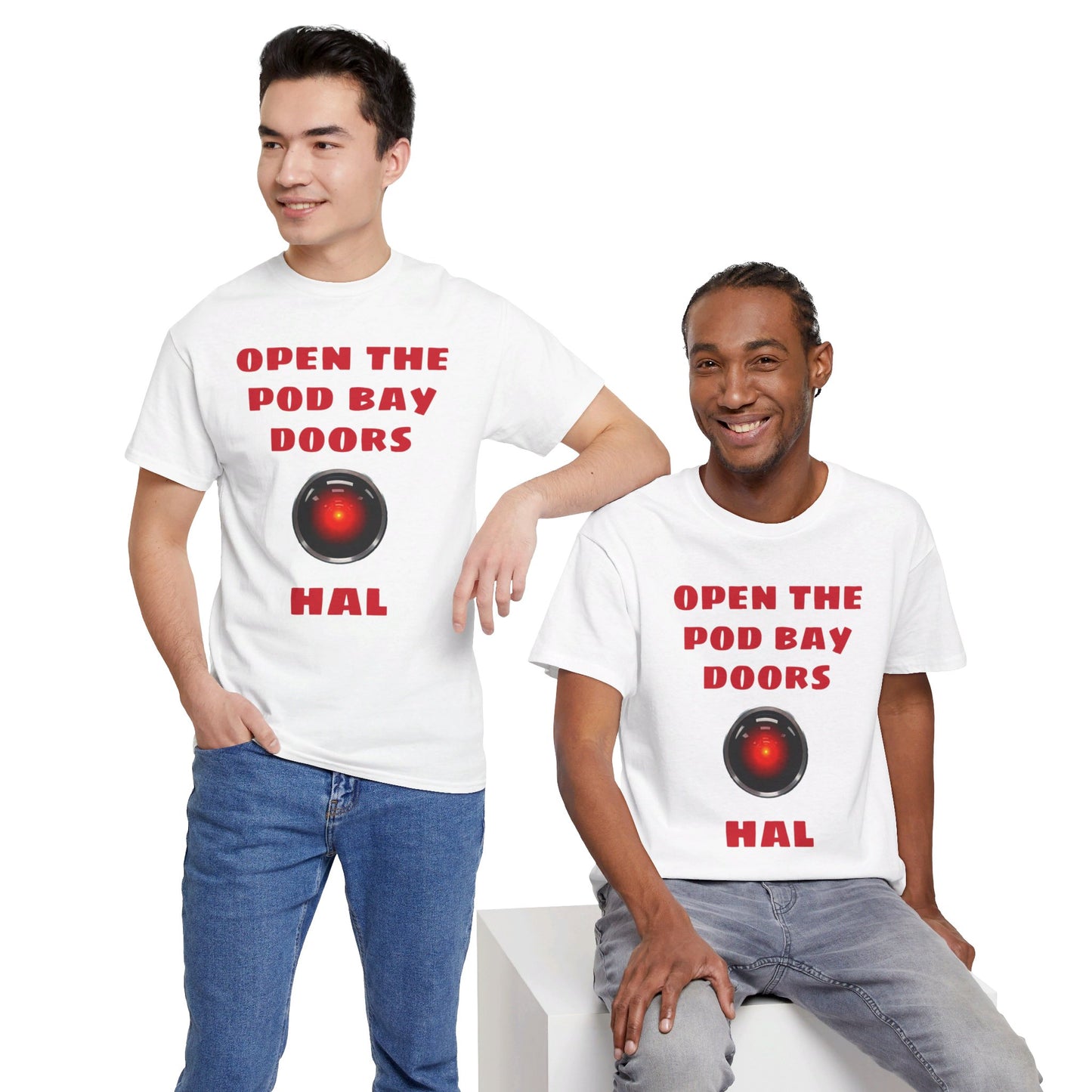 Open The Pod Bay Doors HAL, Graphic Unisex Heavy Cotton Tee