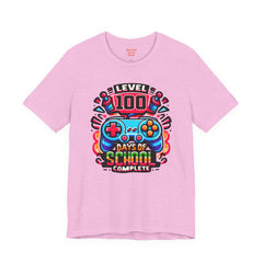 100 Days of School Complete - Unisex Short Sleeve Tee | Elementary School Holiday, Teacher Apparel, Kids Motivation, Days Checked Off