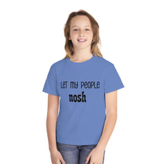 Youth Midweight Tee - 'Let My People Nosh' Foodie T-Shirt for Kids