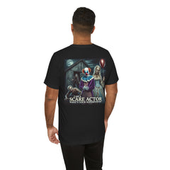 Halloween Scare Actor - Front and Back Graphic Unisex Jersey Short Sleeve Tee