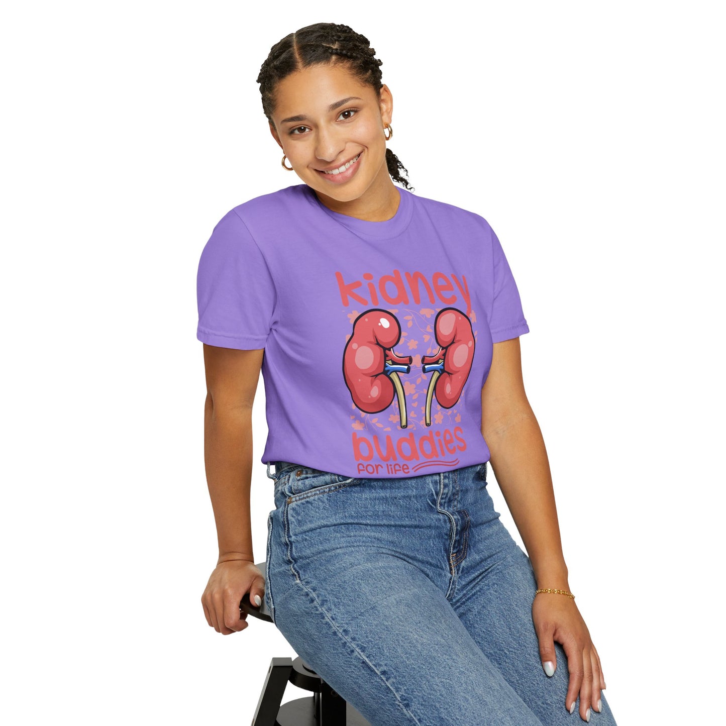 Kidney Buddies For Life, Graphic Unisex Garment-Dyed T-shirt