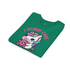 I Donut Care Unicorn Youth Short Sleeve Tee - Fun & Whimsical T-Shirt for Kids
