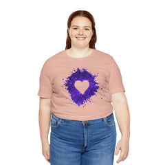 Galaxy Heart Tee — Purple or Green Splatter Heart T-Shirt