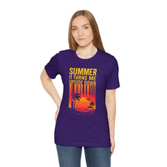 Summer Vibes Unisex Tee - "Summer, It Turns Me Upside Down" Graphic Shirt