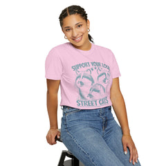 Support Local Street Cats, Retro Style Comfort Colors Shirt