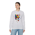 Cracked Rubik's Cube Unisex Heavy Blend™ Crewneck Sweatshirt