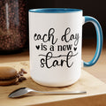 Inspirational Quote Mug / Motivational Quote Mug / Positive Attitude  / Two-Tone Coffee Mug / Gift for her / Gift for him / New Beginning