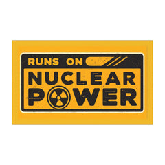 Runs On Nuclear Power Graphic Car Magnets