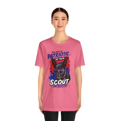 Personalized With Your Dogs Image and Name Patriotic Unisex Jersey Short Sleeve Tee