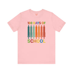 100 DAYS OF SCHOOL - Unisex Jersey Short Sleeve Tee | Elementary School Holiday, Gift For Her, Gift For Him, Teacher Shirt, Classroom Shirt