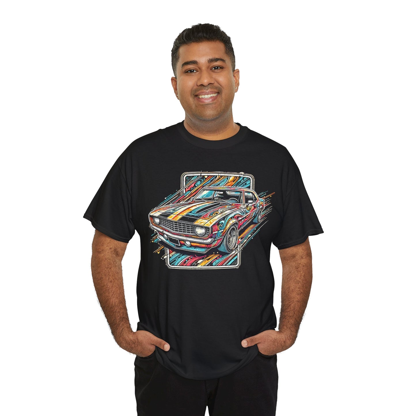 Graffiti Mania Chevy Camaro Graphic - Unisex Heavy Cotton Tee