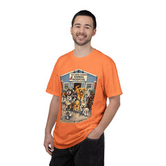 Front Graphic "Who Let the Dogs Out?" Baldwin Harbor Animal Hospital Cute Vet Clinic T Shirt