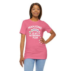 Mahjong Retirement Plan Tee, Fun Unisex T-Shirt for Game Lovers, Perfect Gift for Retirees, Mahjong Enthusiasts, Casual Wear