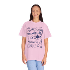 Vintage Style Sealife Comfort Colors Tshirt