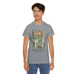 Funny Political Cartoon Tee, Unisex Heavy Cotton Tee, Gift for Election Day, Humor Shirt, Casual Wear, Comedy Apparel