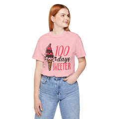 100 Days of School Unisex Tee | Elementary School, Ice Cream, Teacher Apparel