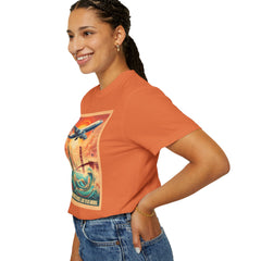 Vintage-Inspired Travel T-Shirt - 'Take a Jumbo Across the Water, Like to See America'