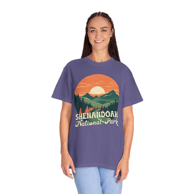 Shenandoah National Park Graphic, Comfort Colors Soft Relaxed Fit Unisex Garment-Dyed T-shirt