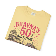 Bhavna Personalized 50th Birthday Girls Trip Savannah, Georgia T-Shirt