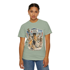 Front Graphic "Who Let the Cats Out?" Baldwin Harbor Animal Hospital Cute Vet Clinic T Shirt