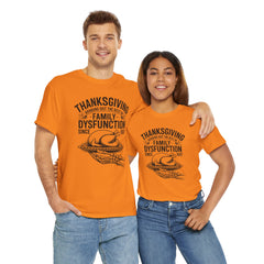Thanksgiving Family Dysfunction Tee, Unisex Cotton T-Shirt, Funny Holiday Shirt, Family Gathering Wear, Thanksgiving Humor Apparel