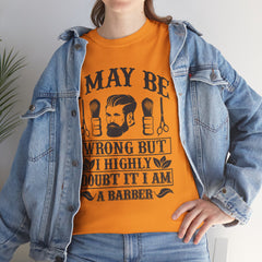 Humorous Barber Tee, Funny Barber Gifts, Unisex Cotton Shirt, Barber Appreciation, Father's Day Gift Tee, Hair Stylist T-Shirt