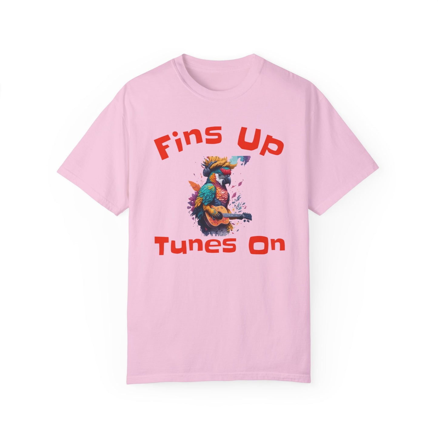 Fins Up, Tunes On - Unisex Garment-Dyed T-shirt