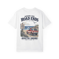 Where the Road Ends Long Island Unisex Garment-Dyed T-shirt