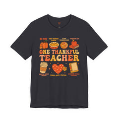 One Thankful Teacher T‑Shirt – Fall and Thanksgiving  Teacher Appreciation Tee