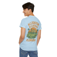 Alligator Alcatraz Unisex Heavy Cotton Tee, Florida Souvenir Shirt, Travel Gift, Vintage Style Tee, Nature Lover Apparel