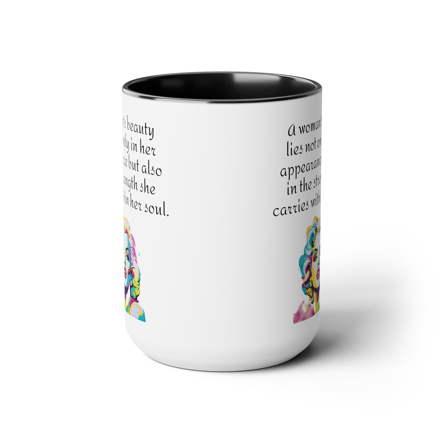 Marilyn Monroe Graphic Mug, A woman's beauty quote