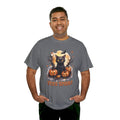 Black Cat And Pumpkin! Graphic Unisex Heavy Cotton Tee