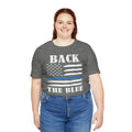 BACK THE BLUE Flag, Graphic Unisex Short Sleeve Tee