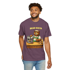 Bear‑Rista Coffee T‑Shirt — Cute Barista Bear Graphic Tee