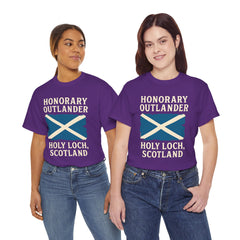 Honorary Outlander Heavy Cotton Tee, Holy Loch Scotland Shirt, Outlander Fan Gift, Casual Tee, Travel Souvenir, Unisex T-Shirt