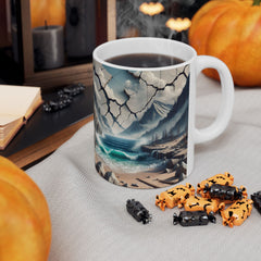 Serene Ocean Beach Nature-Inspired Ceramic Mug - 11oz & 15oz Options