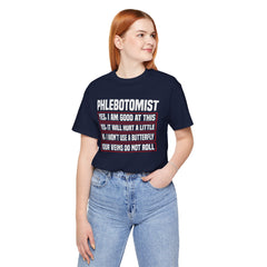 Phlebotomist Humor Tee, Funny Medical Shirt, Nurse Gift, Blood Tech Wear, Cute Phlebotomy Humor, Healthcare Apparel