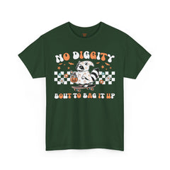 No Diggity Halloween Raccoon! Graphic Unisex Heavy Cotton Tee