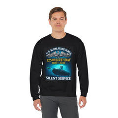 125th Birthday U.S. Submarine Force Enlisted Sweatshirt — "Silent Service" Tribute (1900–2025)