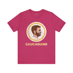 Bearded Graphic Tee - Funny Caucasians Satire Head Shot Unisex Jersey Short Sleeve Tee