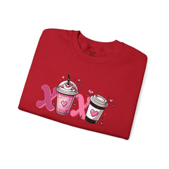 Woman's Love Coffee Valentine -  Unisex Heavy Blend™ Crewneck Sweatshirt