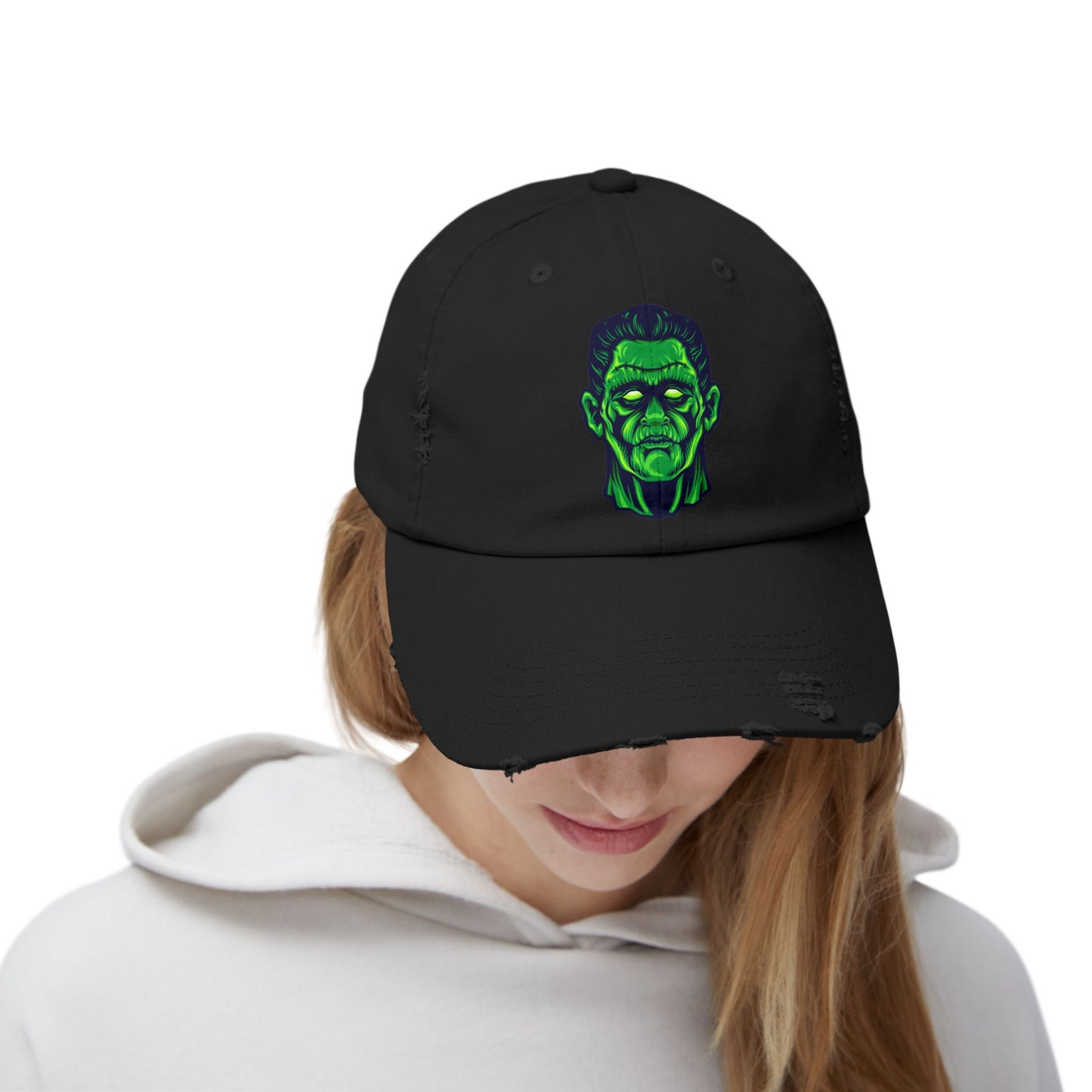 Frankenstein Unisex Distressed Cap