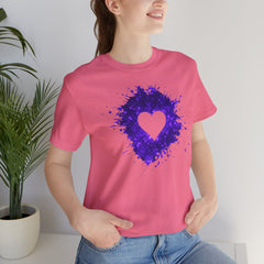 Galaxy Heart Tee — Purple or Green Splatter Heart T-Shirt