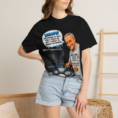Grill Master Grandpa Funny BBQ T-Shirt — "Whoops! Pretending to Grill for a Photo" Graphic Tee