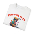 Parrot With A Playlist - Unisex Garment-Dyed T-shirt